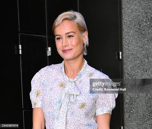 Brie Larson is seen on October 21, 2025 in New York City.