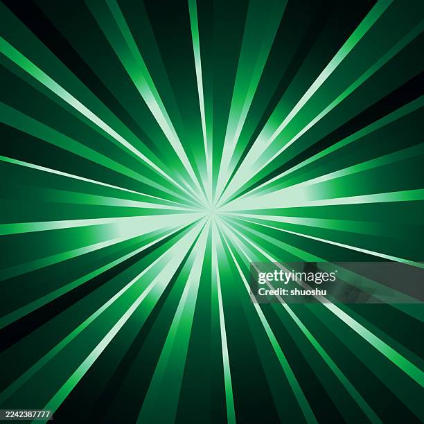 abstract green radial fiber stripe light effect background - fiber optic network stock illustrations