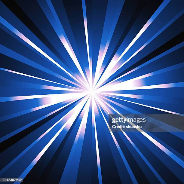 abstract blue radial fiber stripe light effect background - lazer beam stock illustrations