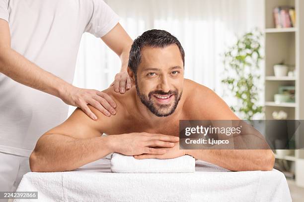 Man enjoying a relaxing massage
