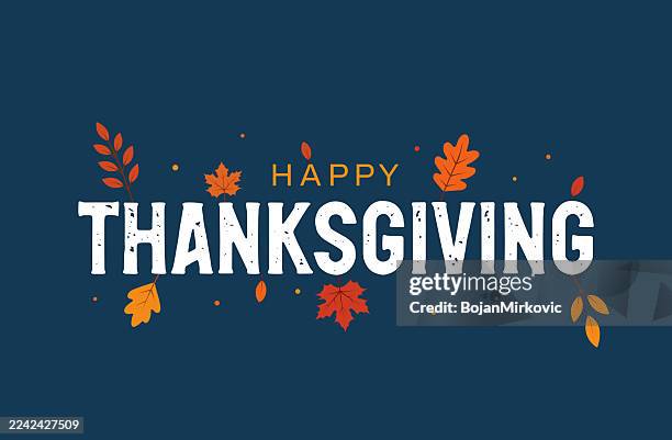 stockillustraties, clipart, cartoons en iconen met thanksgiving card, poster with fall leaves. vector - thanksgiving