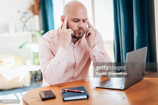 workday frustration - banging-your-head-against-a-wall stock pictures, royalty-free photos & images