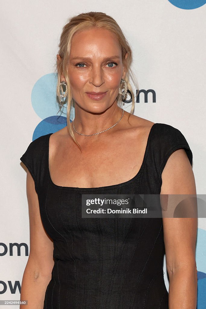 Uma Thurman attends the 2025 Room to Grow Gala at The Ziegfeld... News ...