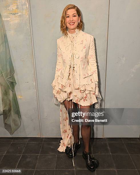 Rosamund Pike attends the opening of ERDEM's second London store on Sloane Street and the launch of new book 'ERDEM', published by Rizzoli, on...