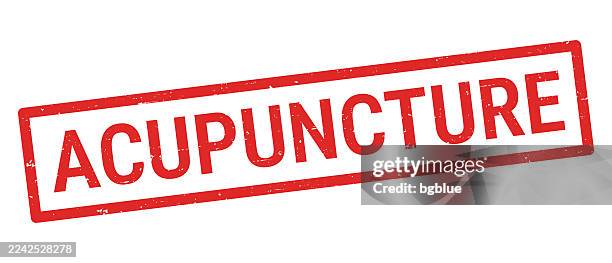 acupuncture - red rubber stamp on white background - acupuncture stock illustrations