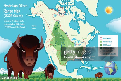 American Bison Range Map American Bison Range Map