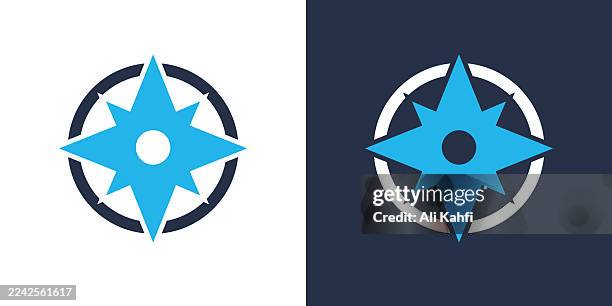 compass glyph solid icon. solid icon that can be applied anywhere, simple, pixel perfect and modern style. - compass icon stock illustrations