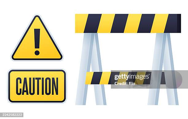 under construction caution design elements - important update stock illustrations