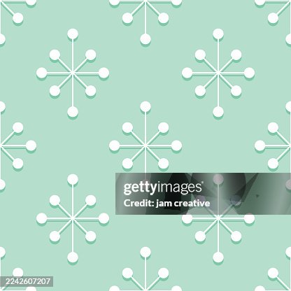 Minty Snowburst Pattern, seamless Minty Snowburst Pattern, seamless