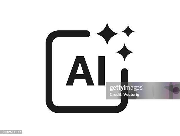ilustraciones, imágenes clip art, dibujos animados e iconos de stock de icono de inteligencia artificial - inteligencia artificial