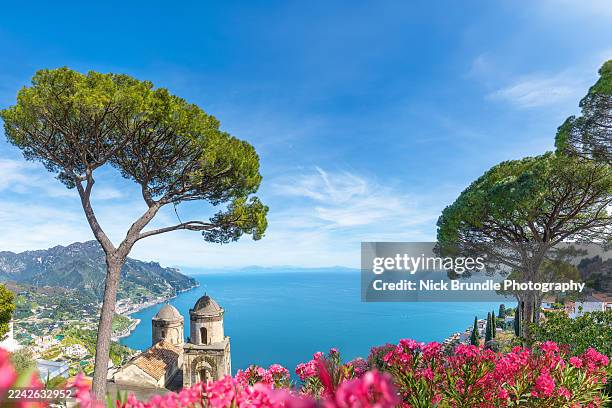 the chiesa dell'annunziata at villa ravello, amalfi coast, italy, - costiera amalfitana foto e immagini stock