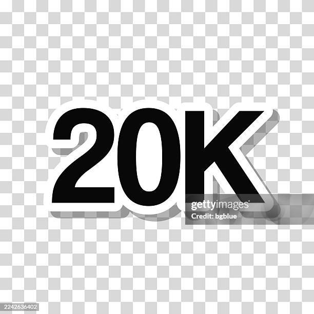 20k, 20000 - twenty thousand. icon sticker on blank background - forint banknote stock illustrations
