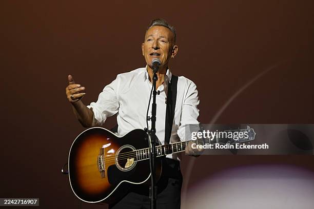 Bruce Springsteen performs at the AFI FEST 2025 Presented By Canva Opening Night "Springsteen: Deliver Me From Nowhere" Premiere at TCL Chinese...