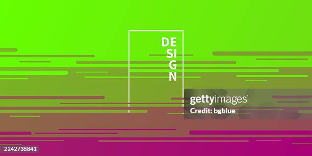 abstract design with horizontal lines and green gradient - trendy background - sunset timelapse stock illustrations