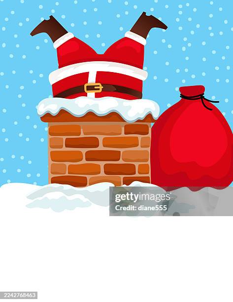 stockillustraties, clipart, cartoons en iconen met banner template for a secret santa party, fundraiser or ad - schoorsteen