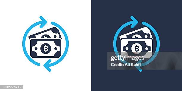 cashflow glyph solid icon. solid icon that can be applied anywhere, simple, pixel perfect and modern style. - volatility icon stock illustrations