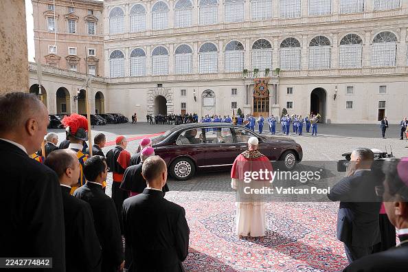 King Charles III And Queen Camilla State Visit To The Holy See - Day Two King Charles III And Queen Camilla State Visit To The Holy See - Day Two