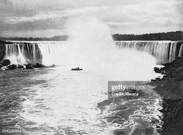 niagara - niagara falls city ontario stock illustrations
