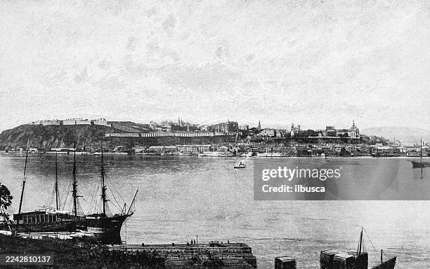 quebec city - people in quebec city stock illustrations