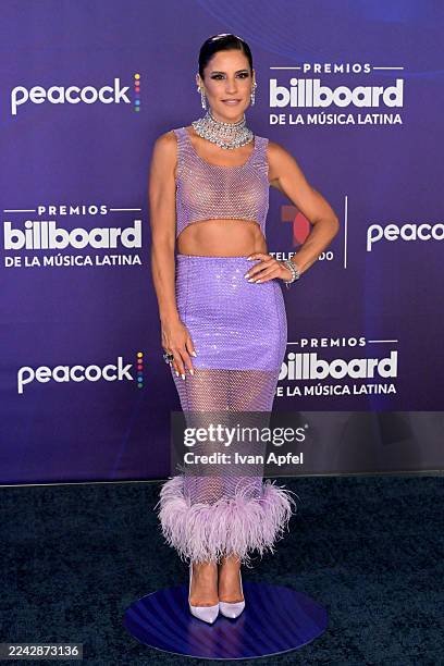 Maria Pia Copello attends the 2025 Billboard Latin Music Awards at James L. Knight Center on October 23, 2025 in Miami, Florida.