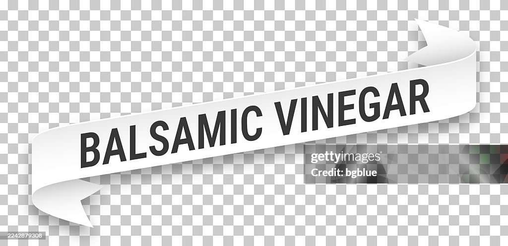 Balsamic Vinegar - 3D Banner on transparent background