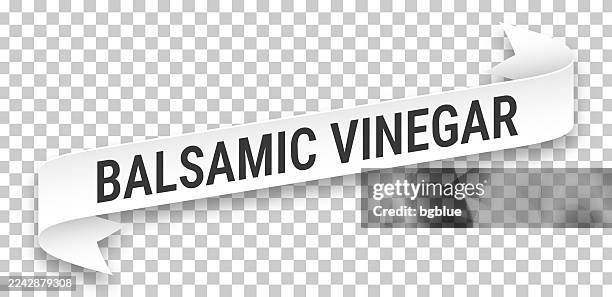balsamic vinegar - 3d banner on transparent background - balsamic vinegar stock illustrations