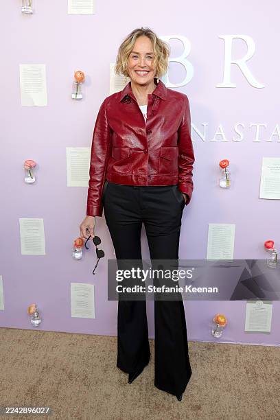Sharon Stone attends Raising Brows LIVE hosted by Anastasia Soare, Founder & CEO of Anastasia Beverly Hills, and Oprah Winfrey at the Wilshire Ebell...