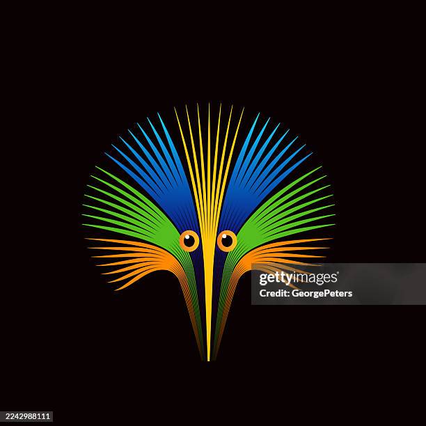 colorful animal face - mandrill stock illustrations