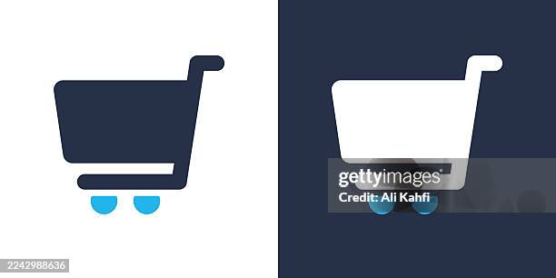 shopping cart glyph solid icon. solid icon that can be applied anywhere, simple, pixel perfect and modern style. - express checkout stock illustrations