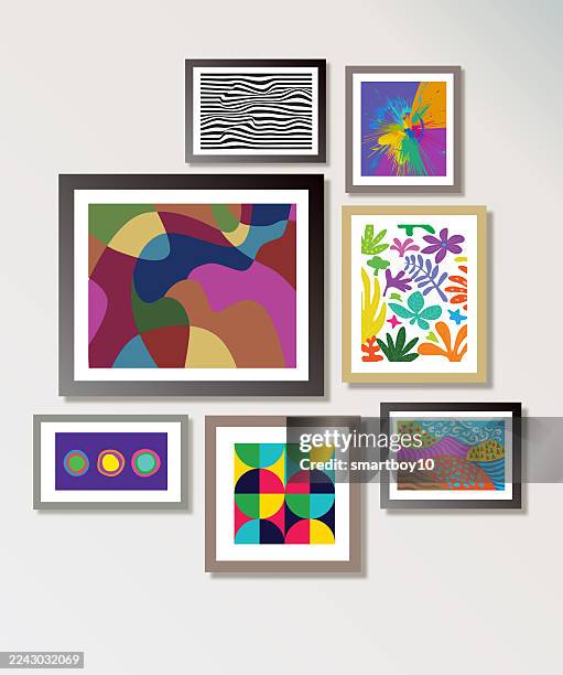 bild wandkunst - kunstmuseum stock-grafiken, -clipart, -cartoons und -symbole