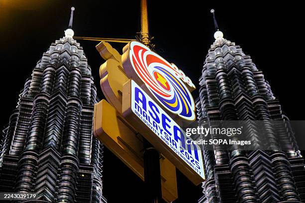 47th Summit logo seen with "Kuala Lumpur City Centre" KLCC background during ASEAN Malaysia chairmanship 2025.