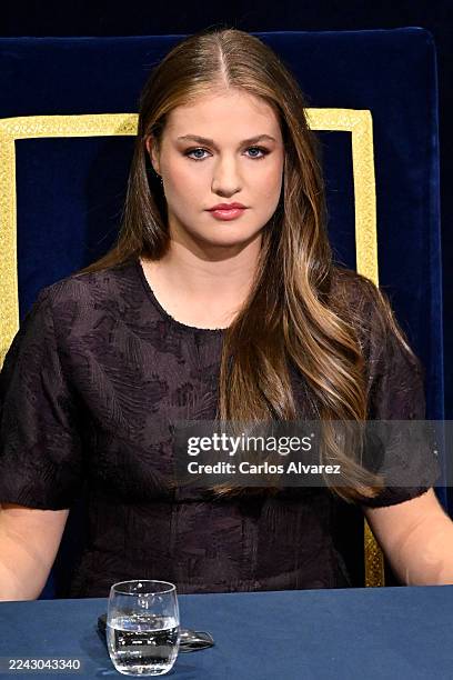Crown Princess Leonor of Spain attends the "Princesa De Asturias" awards ceremony at Teatro Campoamor on October 24, 2025 in Oviedo, Spain.