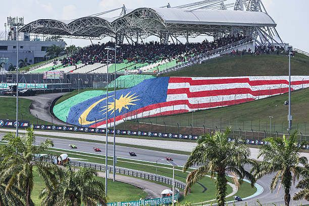 General view of the grandstand during MotoGP warm up of the Petronas Grand Prix of Malaysia on October 26, 2025 held at Sepang International Circuit...