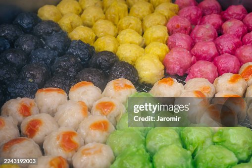 Variation of dim sum dumplings in steamer. Variation of dim sum dumplings in steamer.