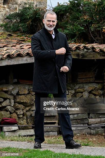 King Felipe VI of Spain visits Valdesoto which has been honoured as the 2025 Best Asturian Village, the day after the 'Princesa de Asturias' Awards...