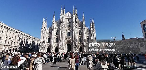 The Duomo Cathedral is in Milan, Italy, on October 26, 2025.