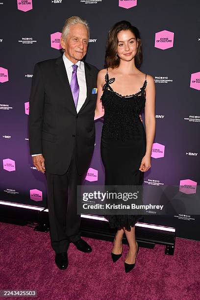 Michael Douglas and Carys Douglas at the PAC NYC Icons of Culture Gala held at Perelman Performing Arts Center on October 28, 2025 in New York, New...