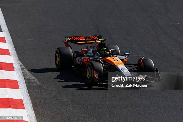Lando Norris of Great Britain driving the McLaren MCL39 Mercedes on track during the F1 Grand Prix of Mexico at Autodromo Hermanos Rodriguez on...