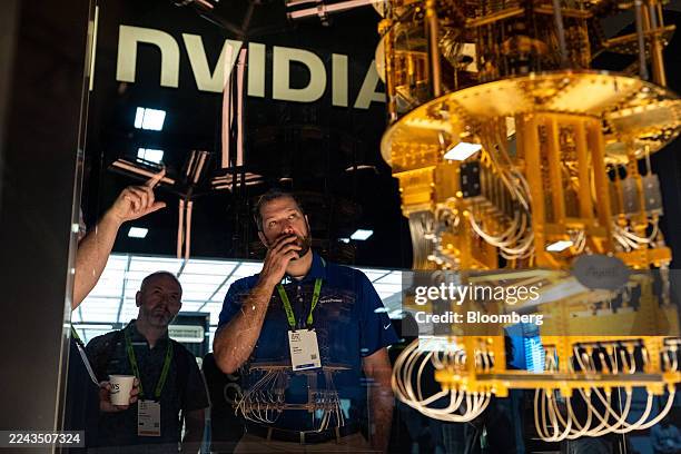 Rigetti quantum computer displayed at the Nvidia booth during the Nvidia GTC in Washington, DC, US, on Wednesday, Oct. 29, 2025. Nvidia Corp....