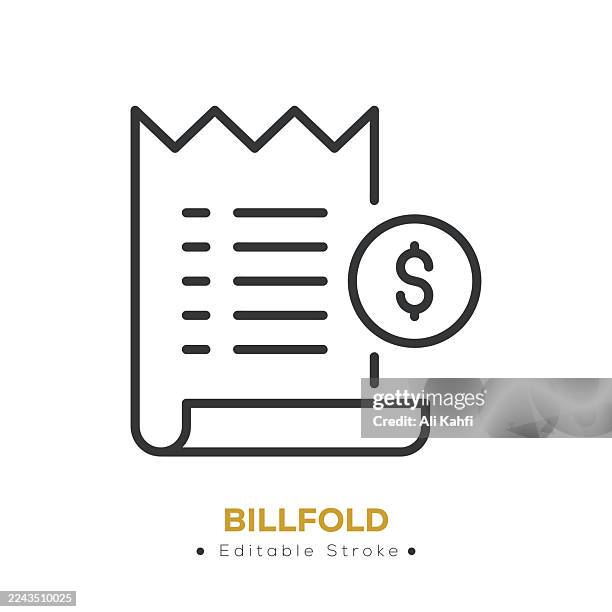 billfold line icon. thin line icon that can be applied anywhere, simple, pixel perfect and modern style - can tabs stock illustrations