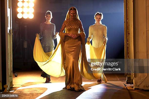 Model walks the runway during Vogue World: Hollywood 2025 at Paramount Studios on October 26, 2025 in Los Angeles, California.