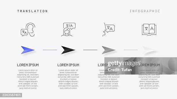 translation infographic - pixel line perfect - pixel perfect stock illustrations