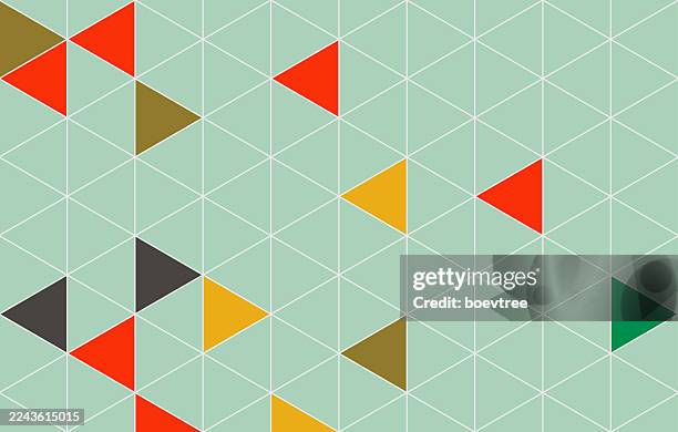 colors triangle geometric shapes with outline background - triangle design template stock illustrations