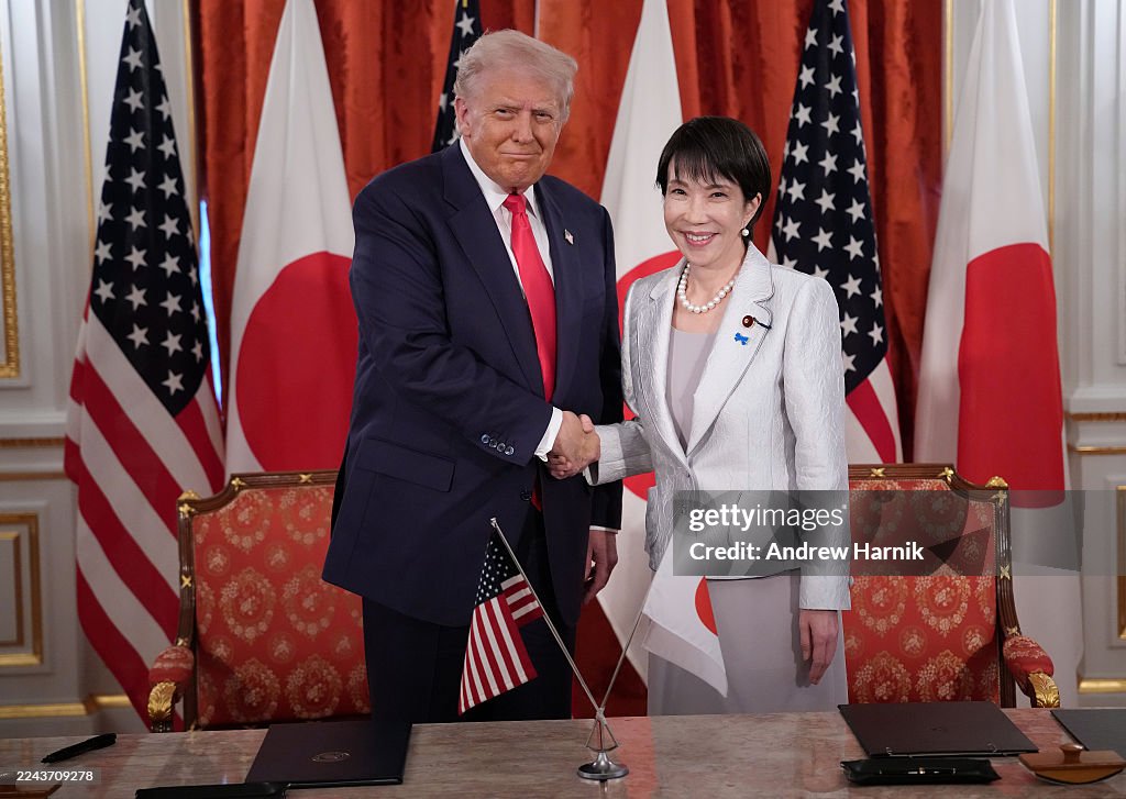 President Trump Meets With Prime Minister Of Japan