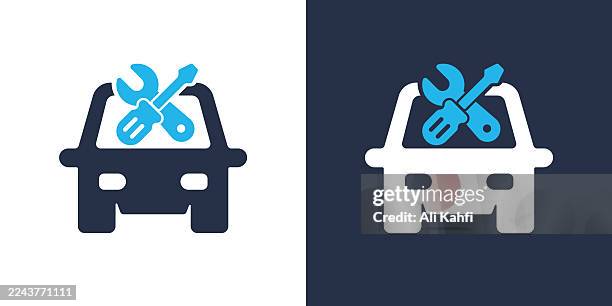 car repair glyph solid icon. solid icon that can be applied anywhere, simple, pixel perfect and modern style. - art installation stock illustrations