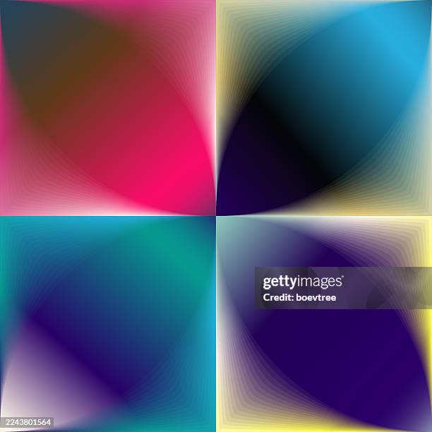 curve digital neon gradient effect collection group - data collection technology stock illustrations