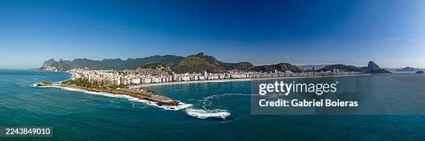 rio de janeiro panoramic - leblon beach stock pictures, royalty-free photos & images