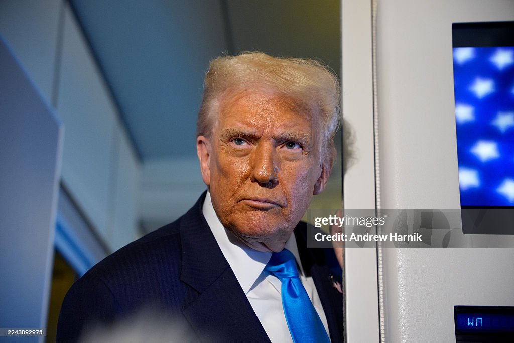 President Trump Departs Japan For Korea During Asia Trip