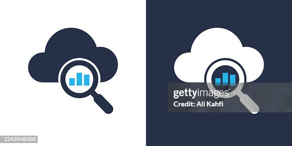 Cloud Data Analytics glyph solid icon. Solid icon that can be applied anywhere, simple, pixel perfect and modern style. Cloud Data Analytics glyph solid icon. Solid icon that can be applied anywhere, simple, pixel perfect and modern style.
