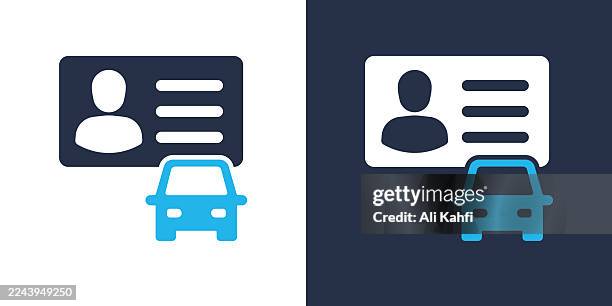 driving license glyph solid icon. solid icon that can be applied anywhere, simple, pixel perfect and modern style. - affidavit stock illustrations
